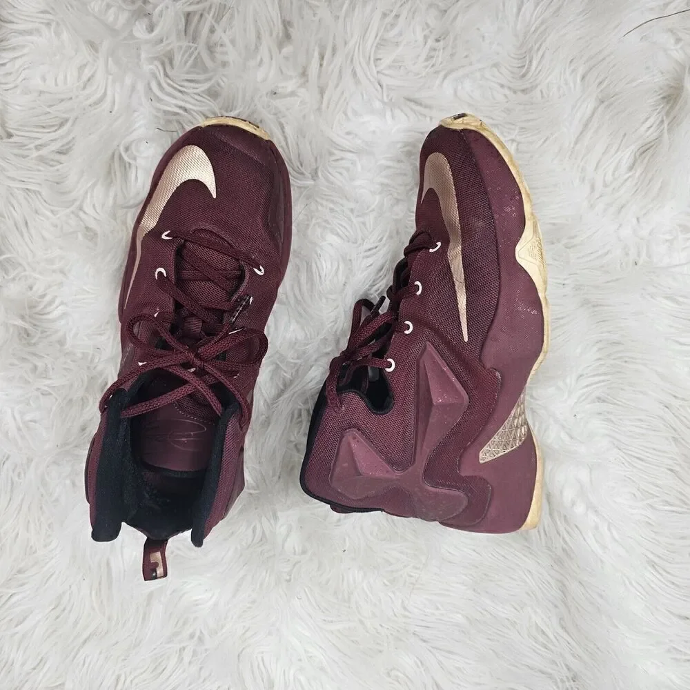 Vintage Nike Lebron 13 XIII Sz 6 Youth 808709-690 Bronze Team Red James